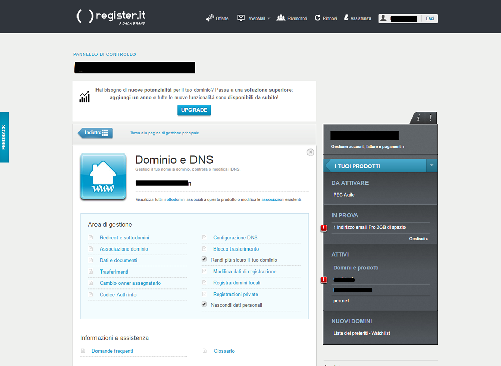 Come funziona la registrazione privata di un dominio